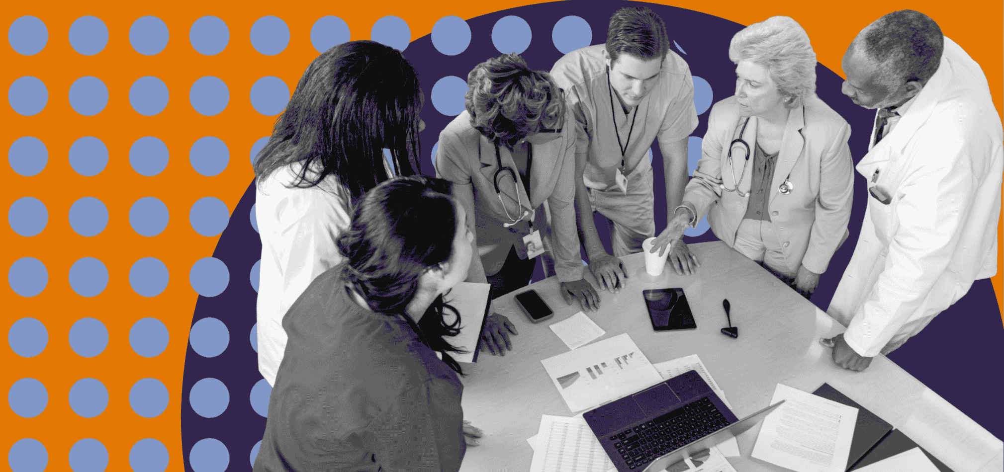 A team of home health agency staff review their agency system to ensure continuity between programs, forms, etc.