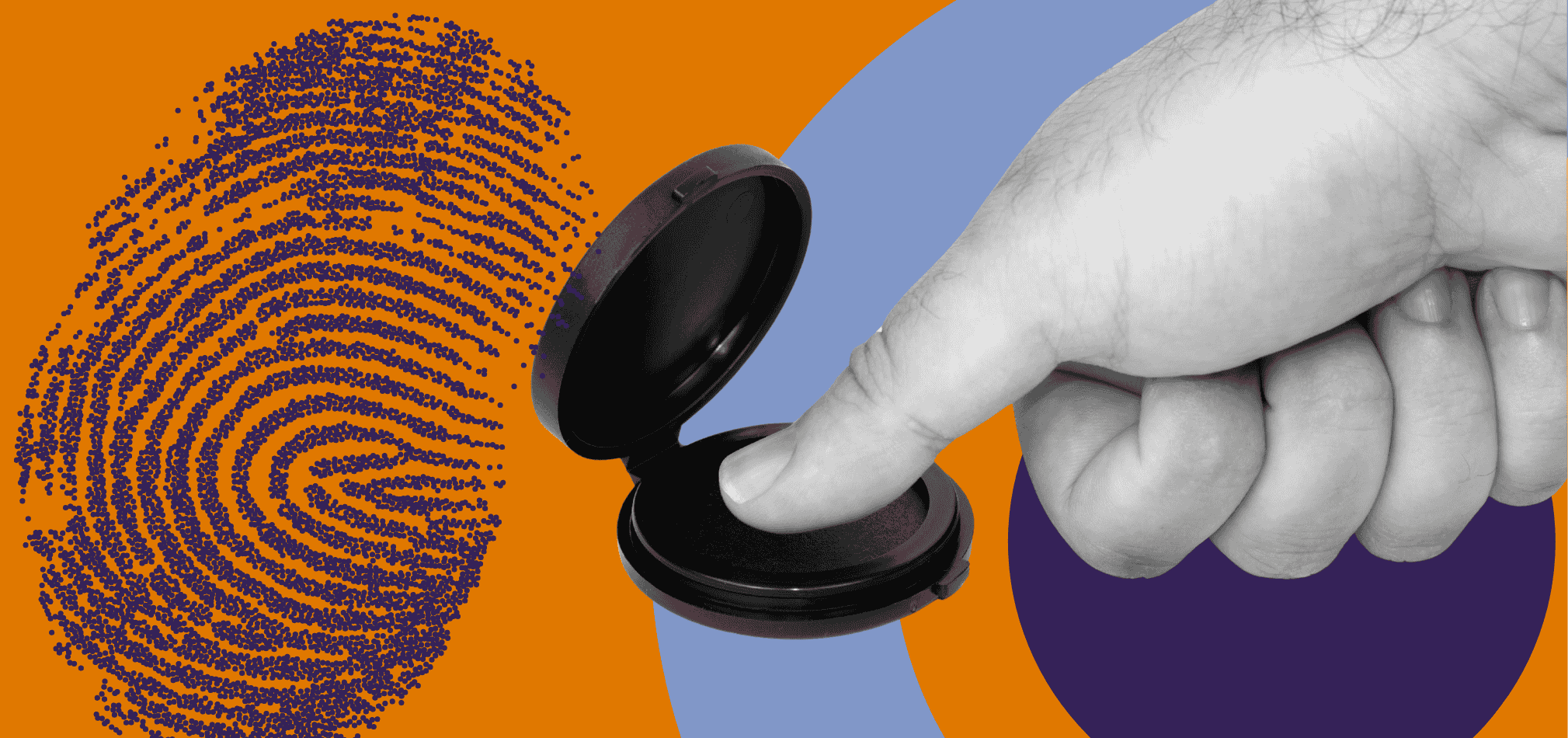 An home health agency owner completes the federal ink fingerprinting process for their Medicare accreditation.