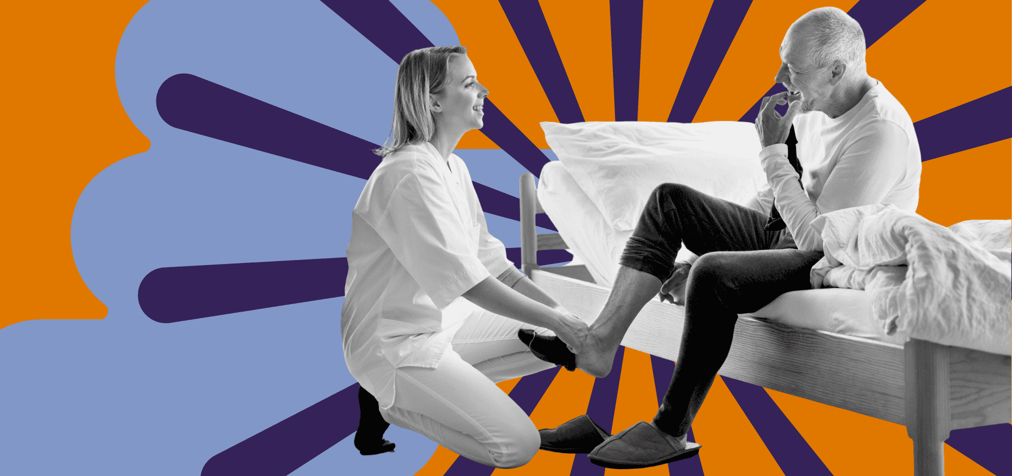 A home health nurse makes sure the patient meets Medicare home health eligibility criteria.