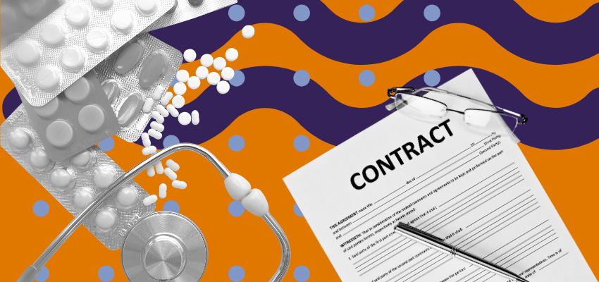 A new hospice agency owners reviews a list of contracts they'll need to get Medicare certified.