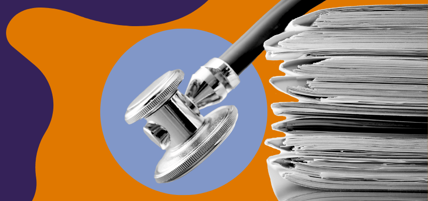 An image of a stethoscope and application paperwork symbolizes how home health and hospice agencies in California can enroll in Medi-Care.