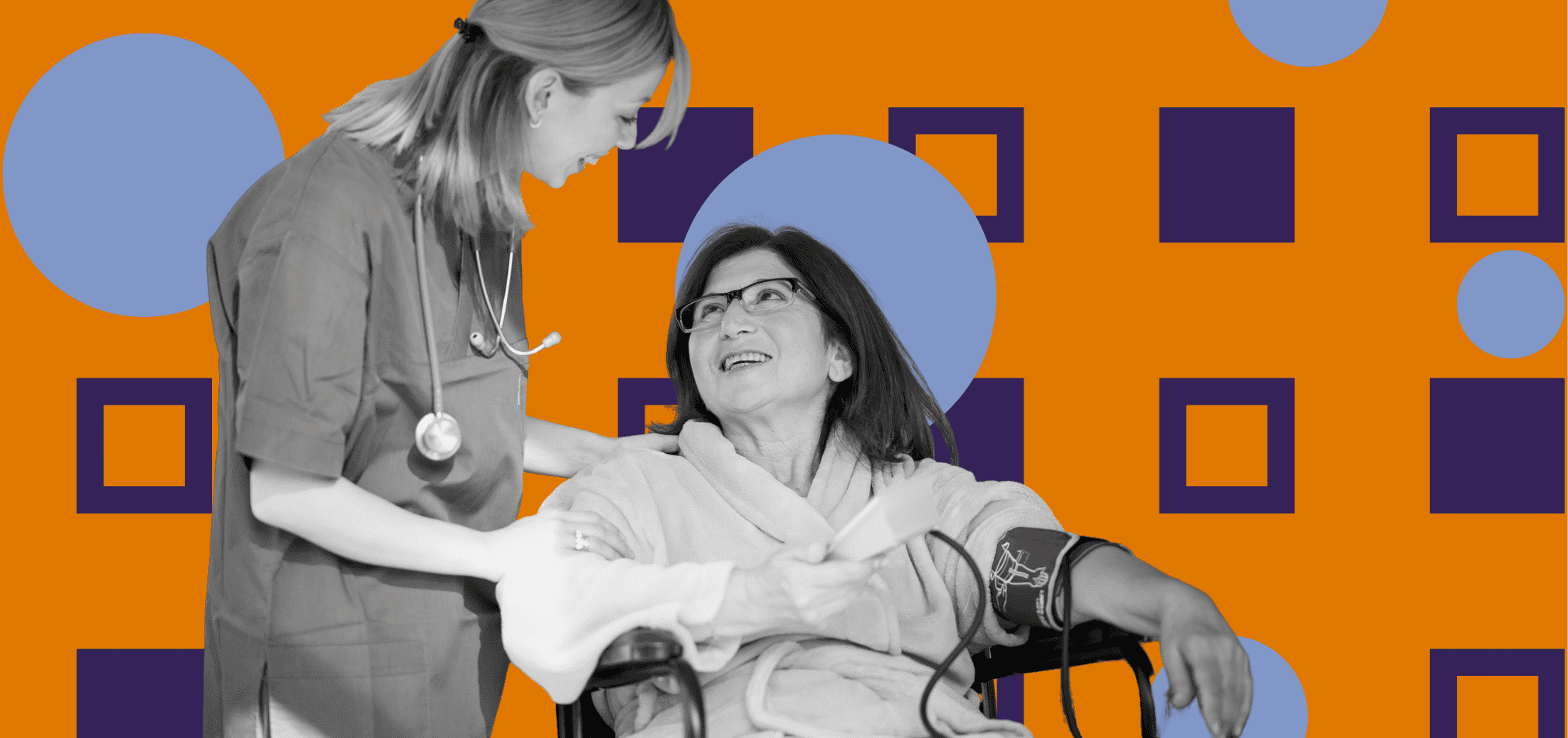 A nurse helps a patient with private insurance after a home health or hosipce agency chose to work with private insurance along with Medicare.